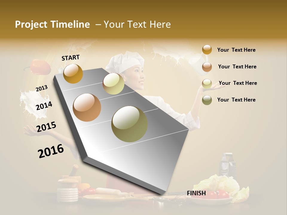 Emale Cooking Kitchen PowerPoint Template