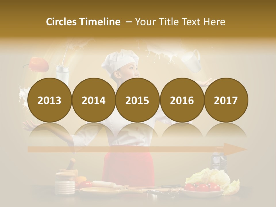 Emale Cooking Kitchen PowerPoint Template