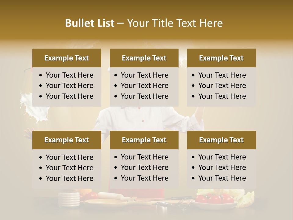 Emale Cooking Kitchen PowerPoint Template