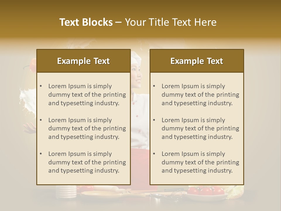 Emale Cooking Kitchen PowerPoint Template