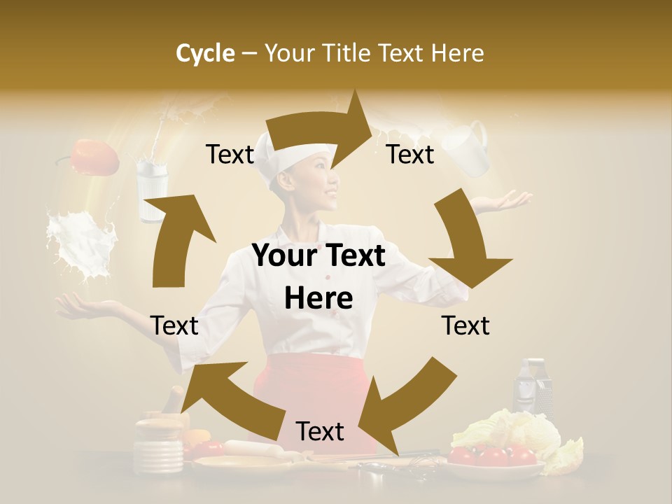 Emale Cooking Kitchen PowerPoint Template