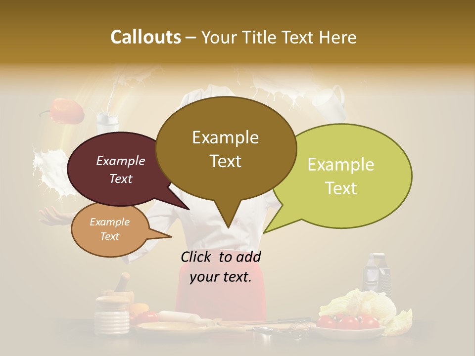 Emale Cooking Kitchen PowerPoint Template