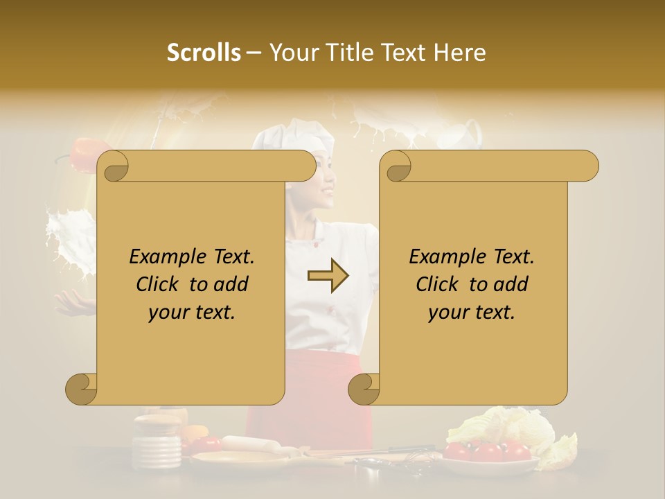 Emale Cooking Kitchen PowerPoint Template