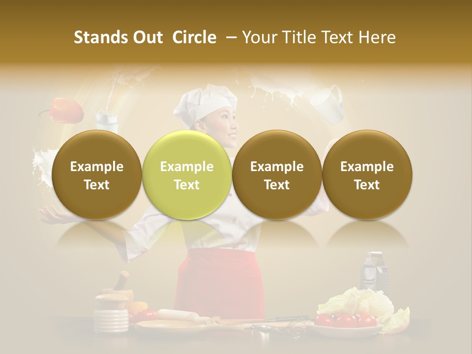 Emale Cooking Kitchen PowerPoint Template