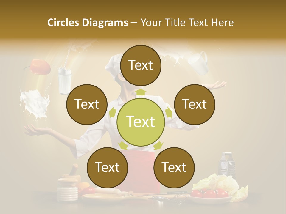 Emale Cooking Kitchen PowerPoint Template