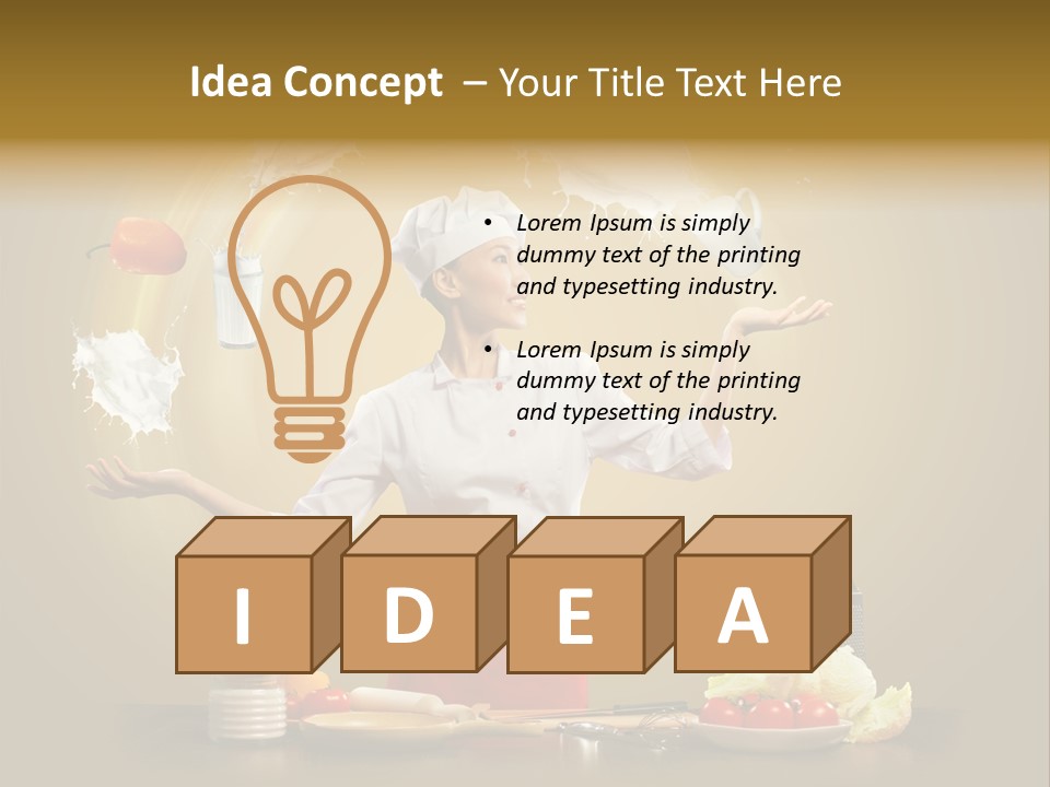 Emale Cooking Kitchen PowerPoint Template