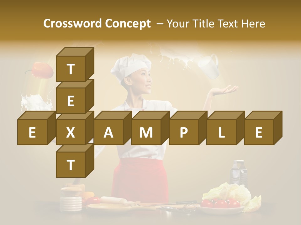 Emale Cooking Kitchen PowerPoint Template