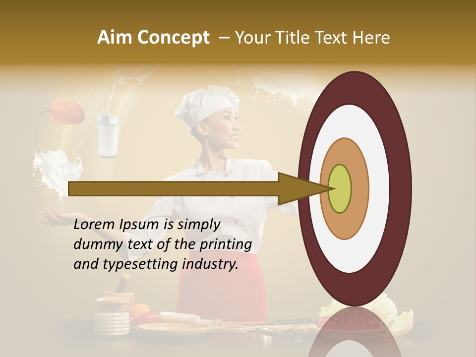 Emale Cooking Kitchen PowerPoint Template