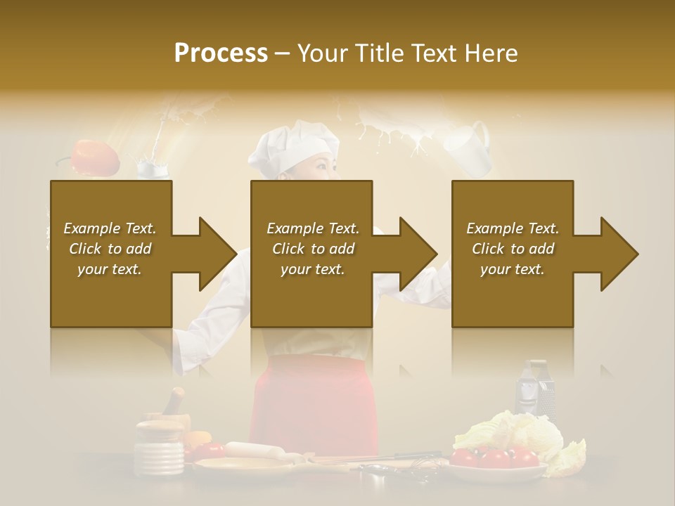 Emale Cooking Kitchen PowerPoint Template