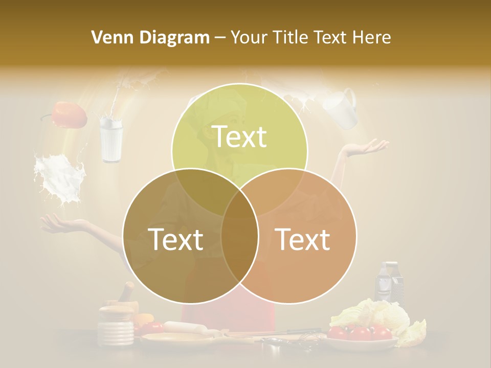 Emale Cooking Kitchen PowerPoint Template