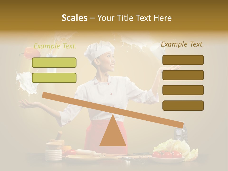 Emale Cooking Kitchen PowerPoint Template