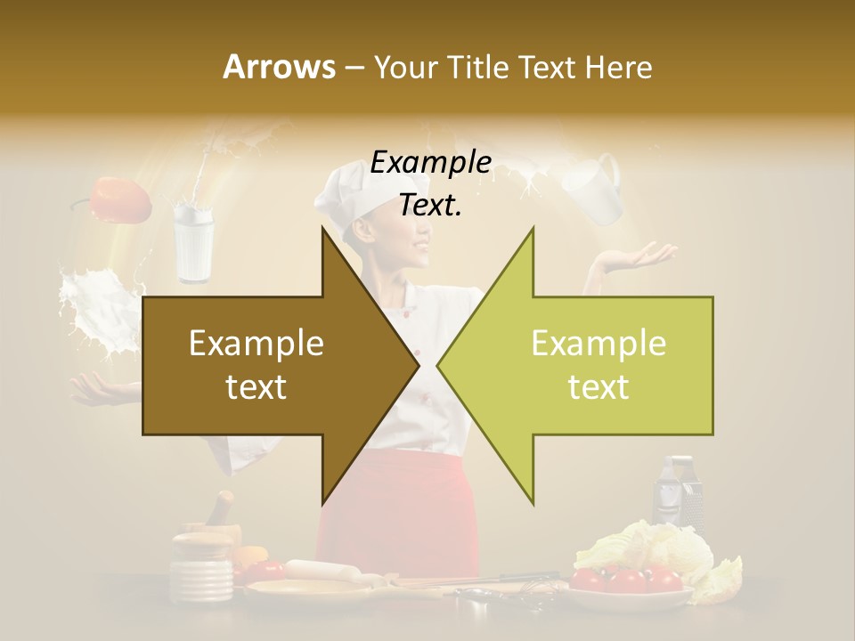 Emale Cooking Kitchen PowerPoint Template