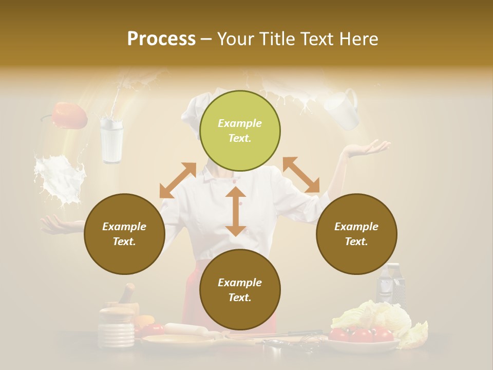 Emale Cooking Kitchen PowerPoint Template