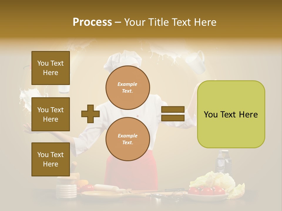 Emale Cooking Kitchen PowerPoint Template