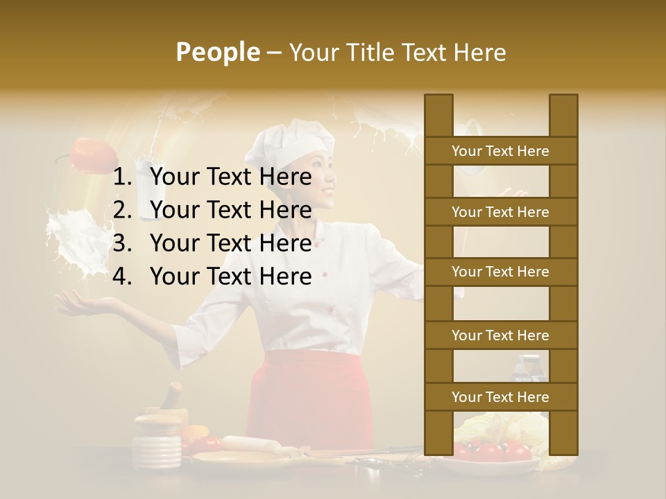 Emale Cooking Kitchen PowerPoint Template