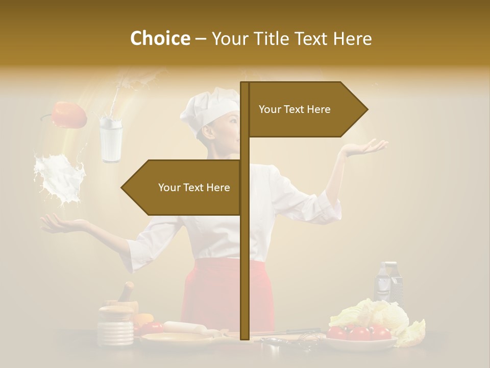 Emale Cooking Kitchen PowerPoint Template