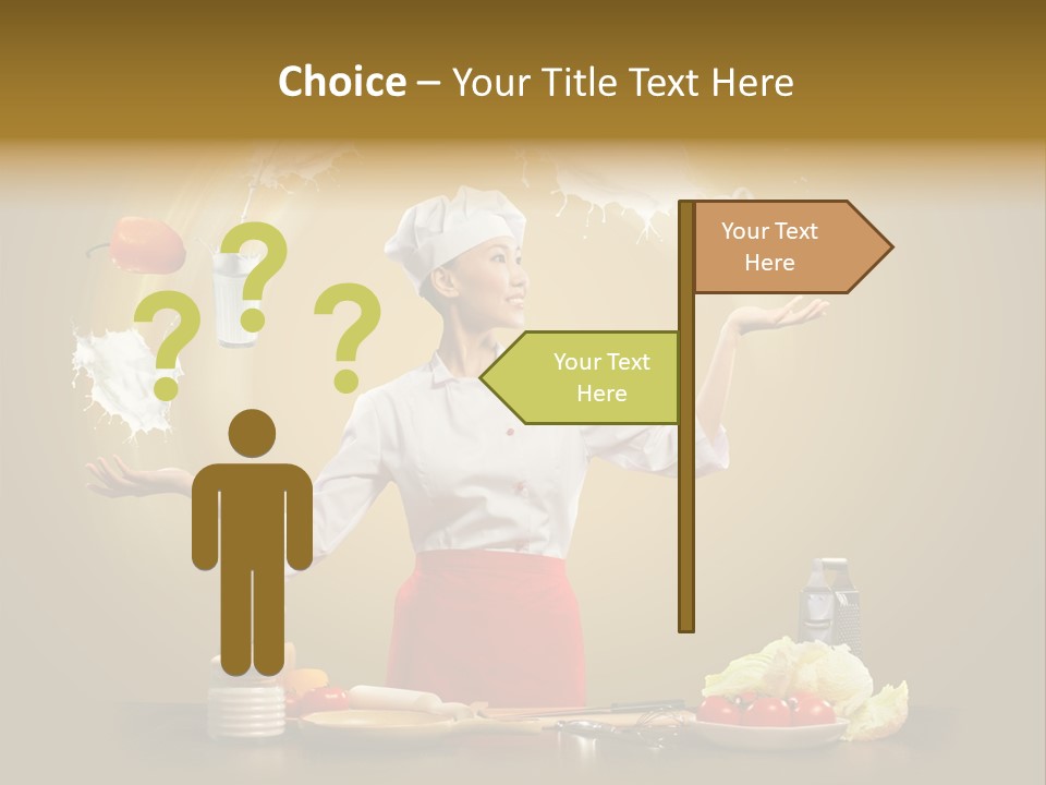 Emale Cooking Kitchen PowerPoint Template