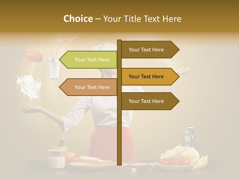 Emale Cooking Kitchen PowerPoint Template