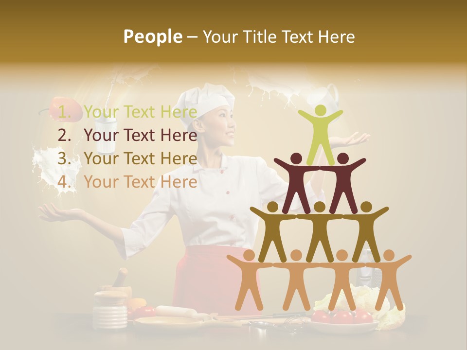 Emale Cooking Kitchen PowerPoint Template