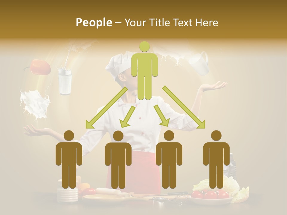 Emale Cooking Kitchen PowerPoint Template