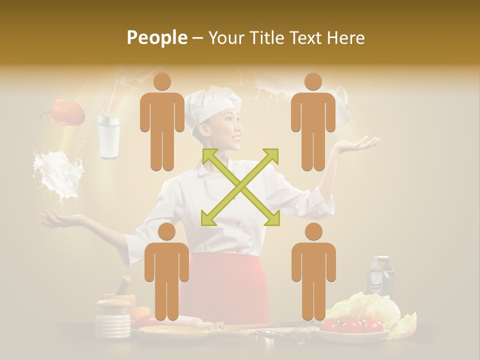 Emale Cooking Kitchen PowerPoint Template