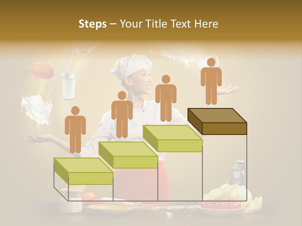Emale Cooking Kitchen PowerPoint Template