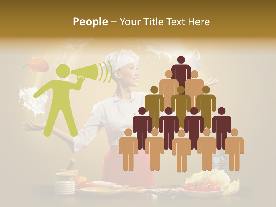 Emale Cooking Kitchen PowerPoint Template