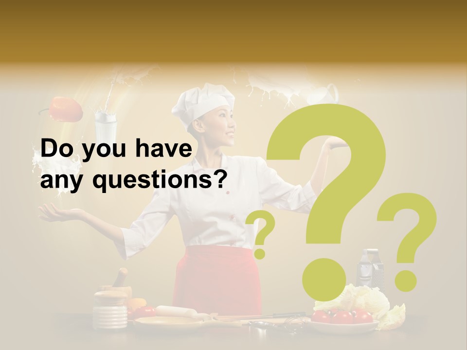 Emale Cooking Kitchen PowerPoint Template