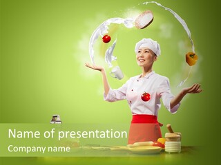 Red Juggler Milk PowerPoint Template