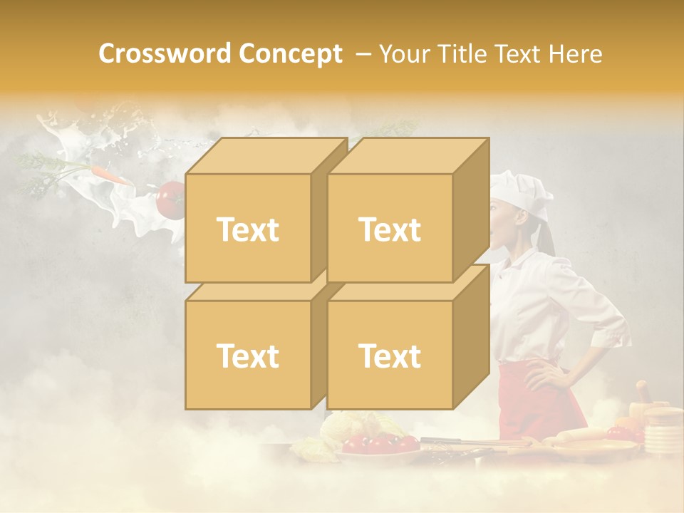 Tasty Knife Hand PowerPoint Template