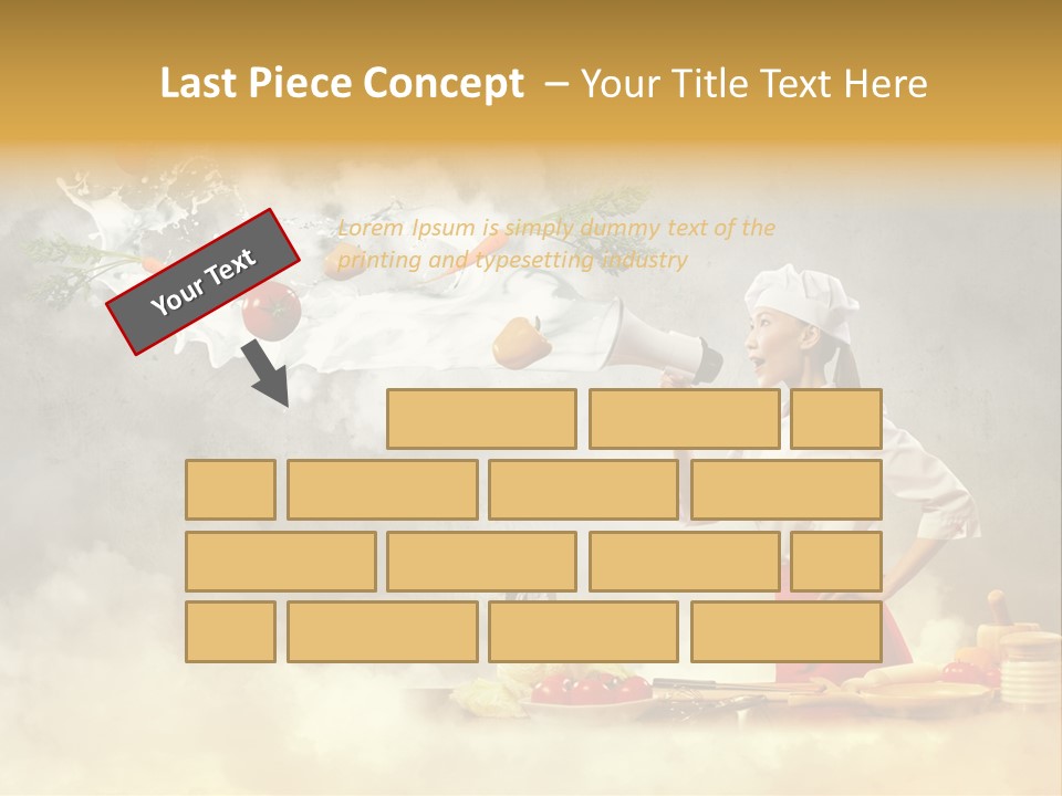 Tasty Knife Hand PowerPoint Template