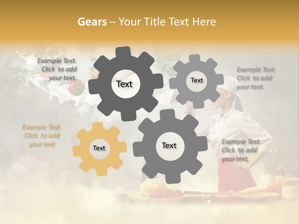 Tasty Knife Hand PowerPoint Template