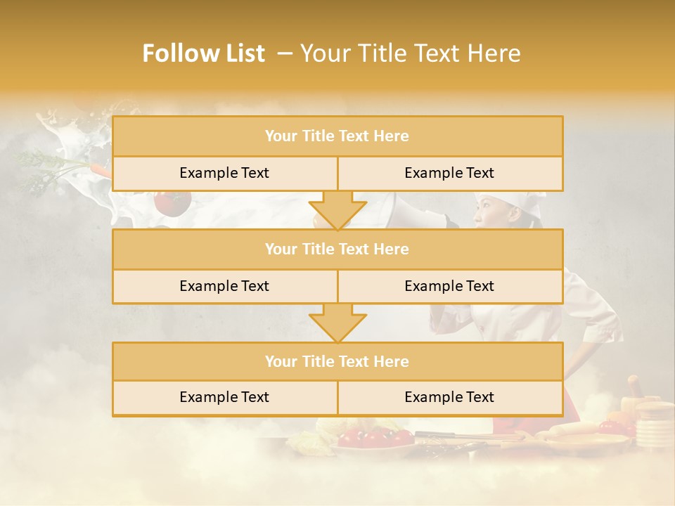Tasty Knife Hand PowerPoint Template