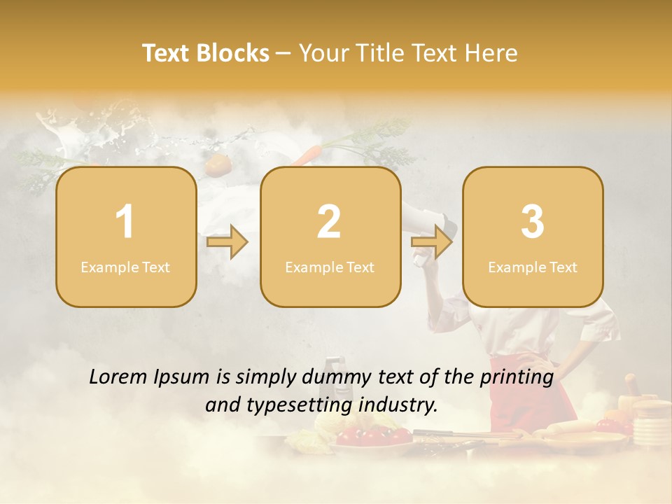 Tasty Knife Hand PowerPoint Template