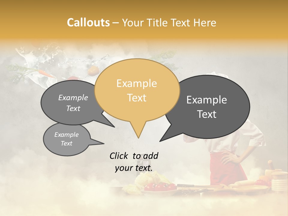 Tasty Knife Hand PowerPoint Template