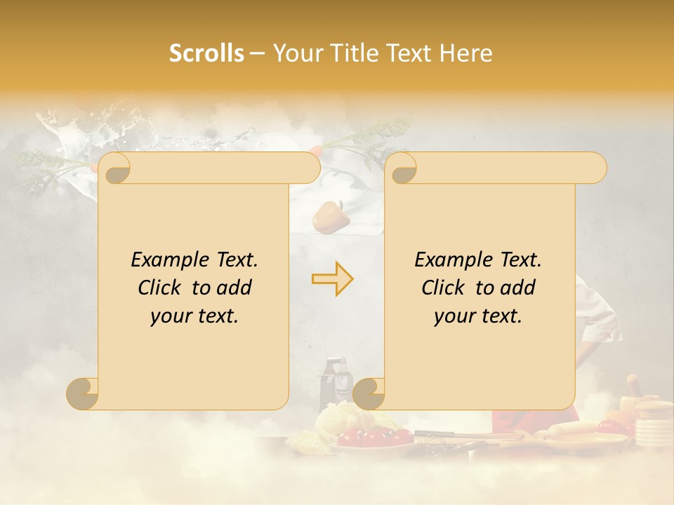 Tasty Knife Hand PowerPoint Template