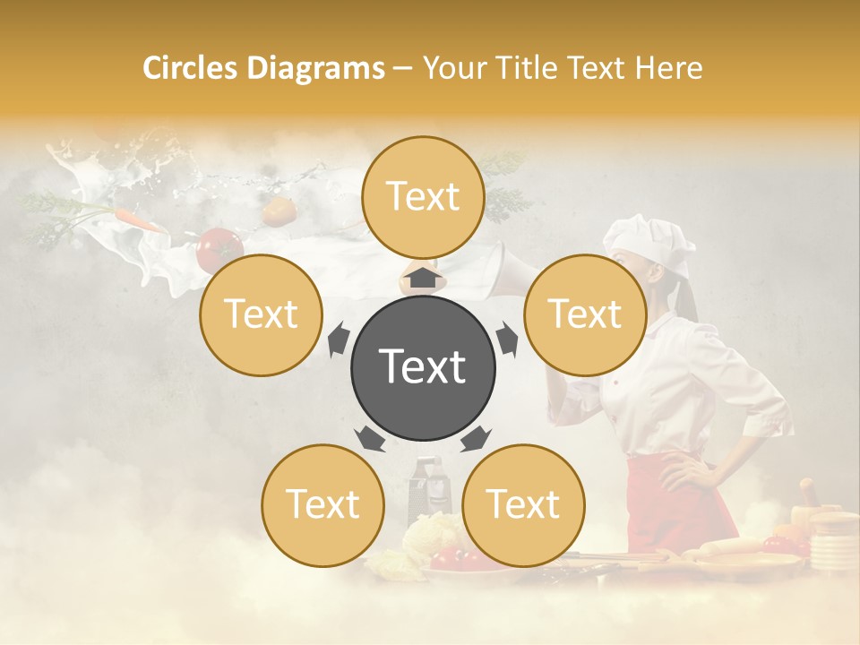 Tasty Knife Hand PowerPoint Template