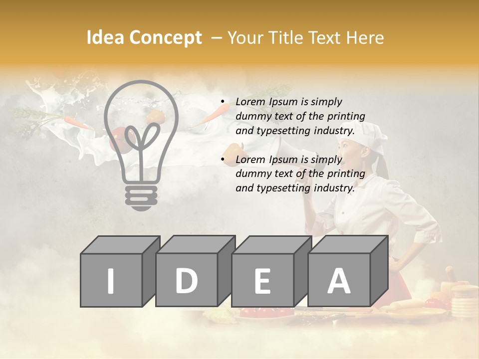 Tasty Knife Hand PowerPoint Template