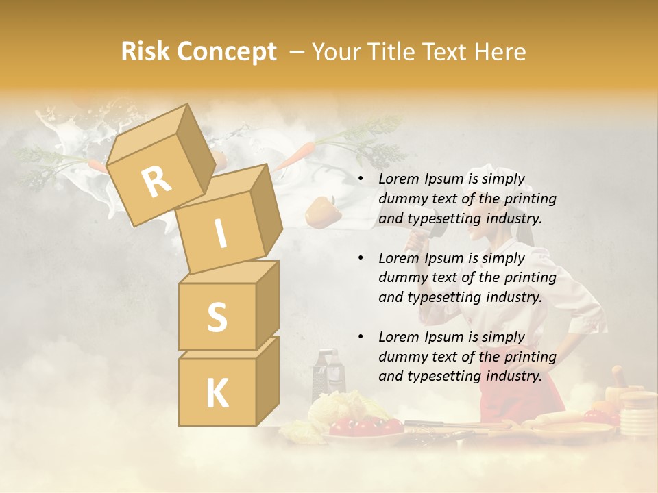 Tasty Knife Hand PowerPoint Template