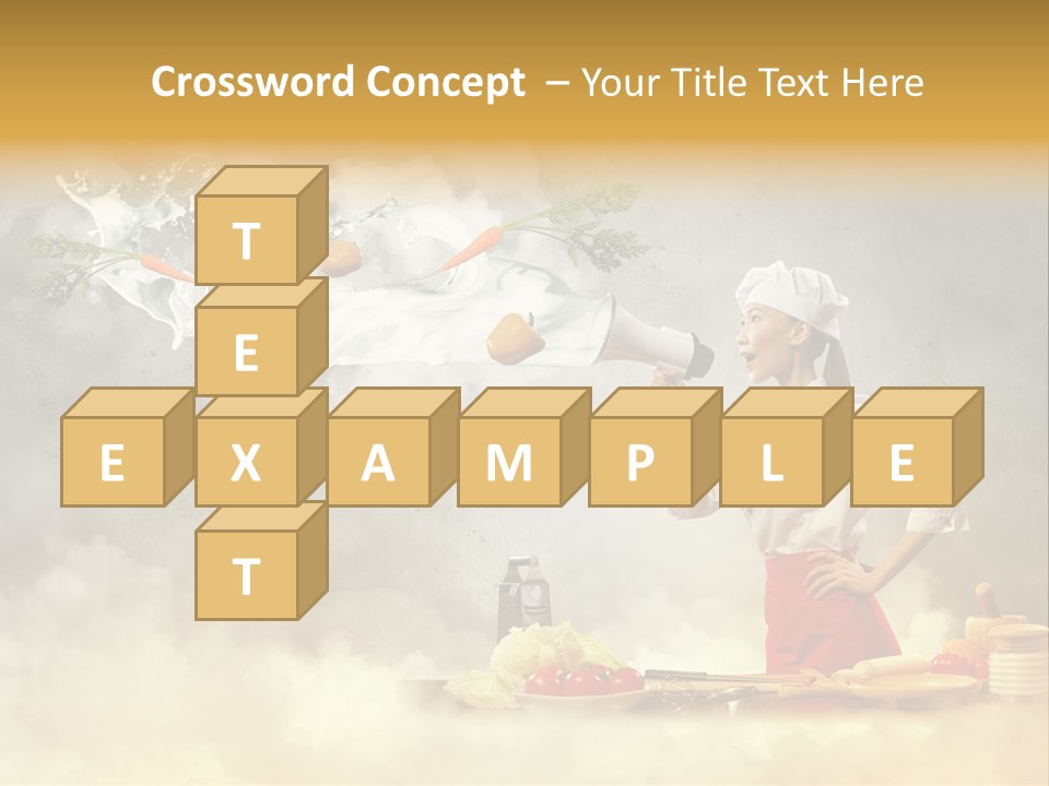 Tasty Knife Hand PowerPoint Template