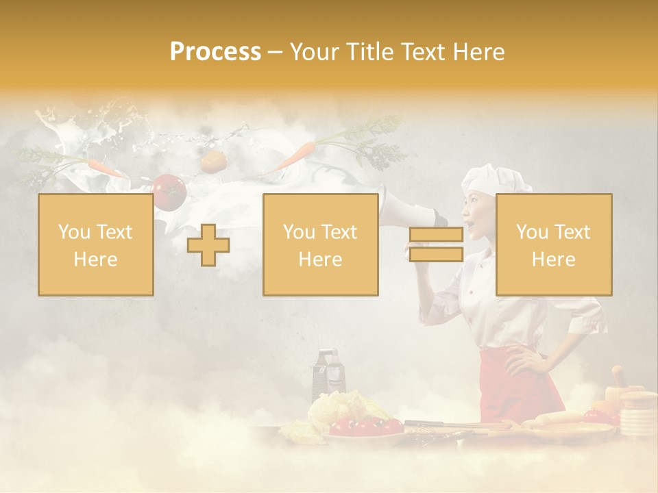 Tasty Knife Hand PowerPoint Template