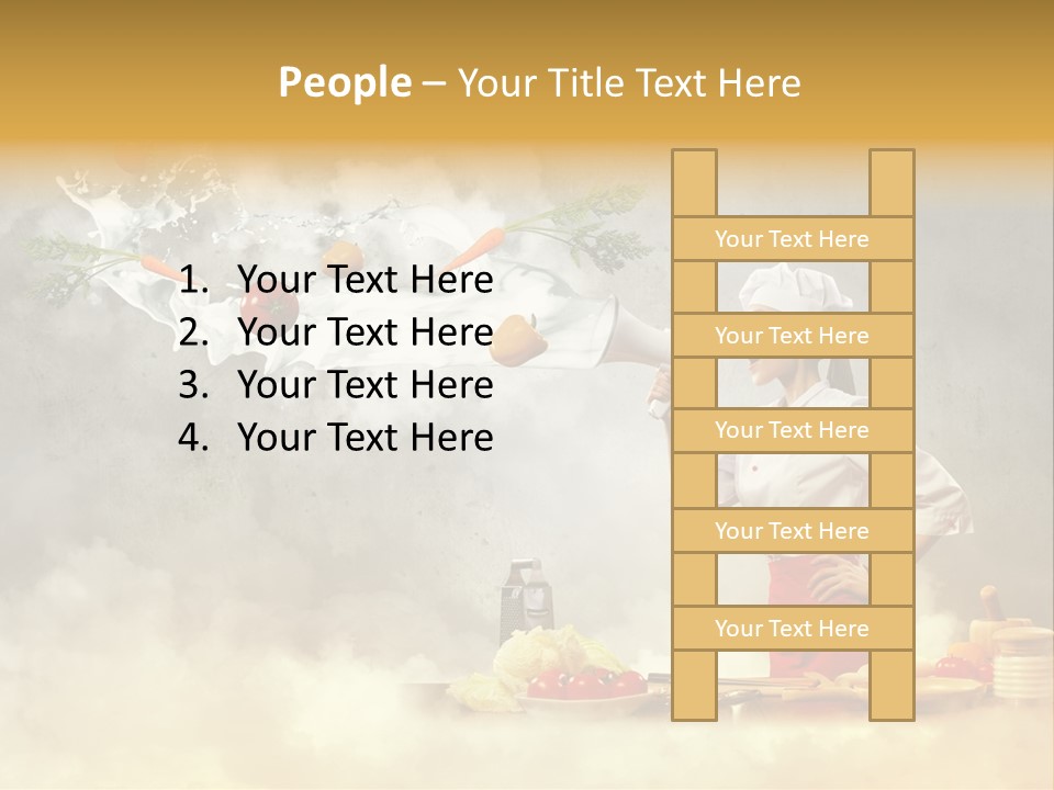 Tasty Knife Hand PowerPoint Template