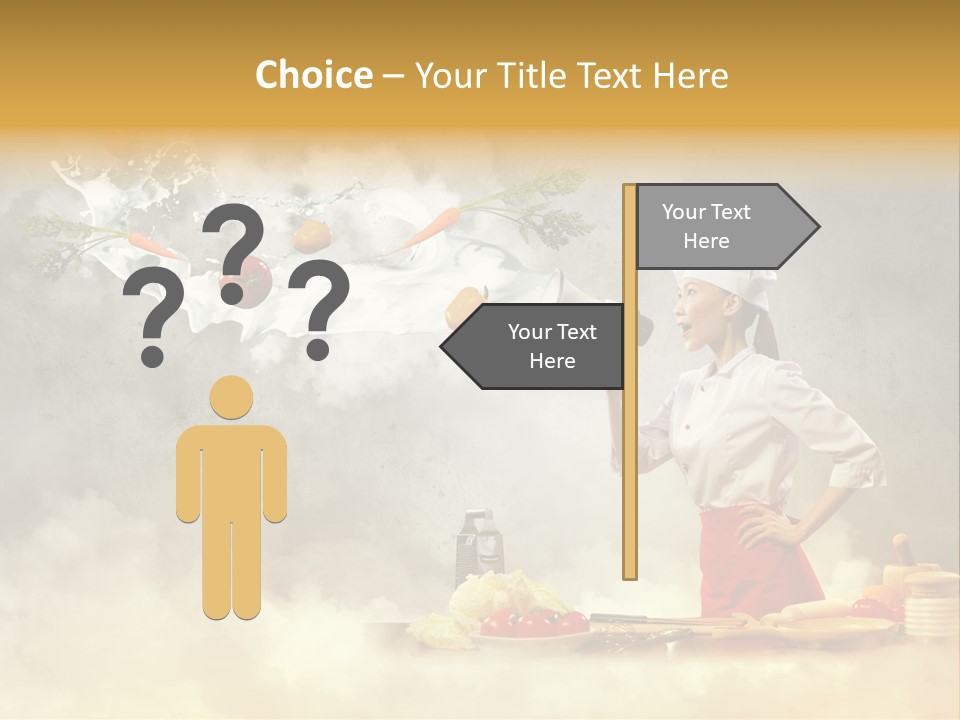 Tasty Knife Hand PowerPoint Template