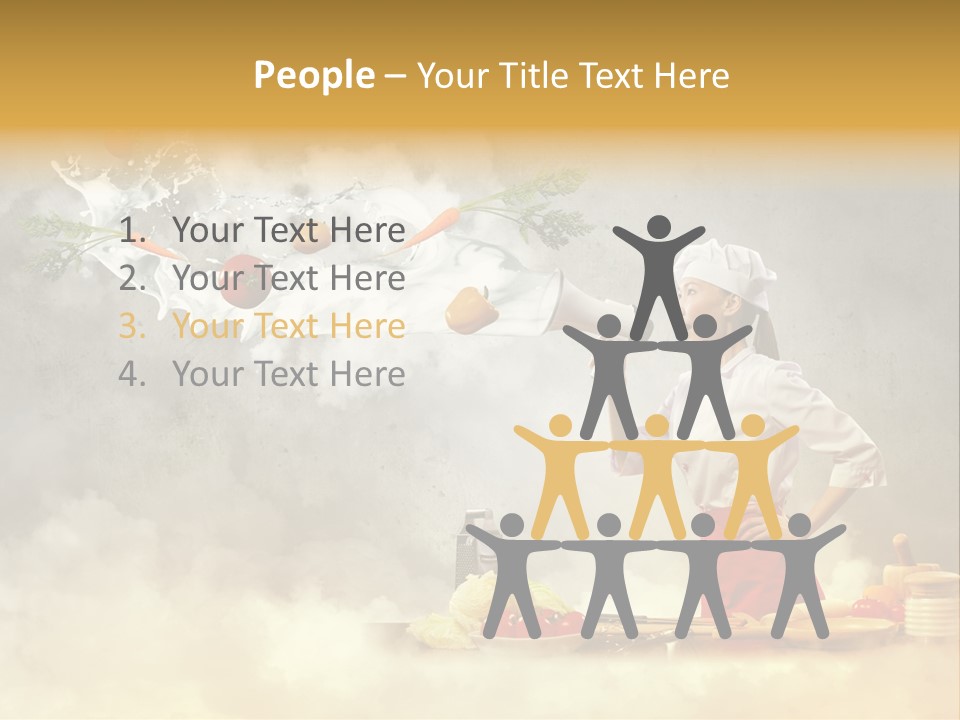 Tasty Knife Hand PowerPoint Template