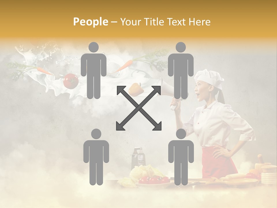 Tasty Knife Hand PowerPoint Template