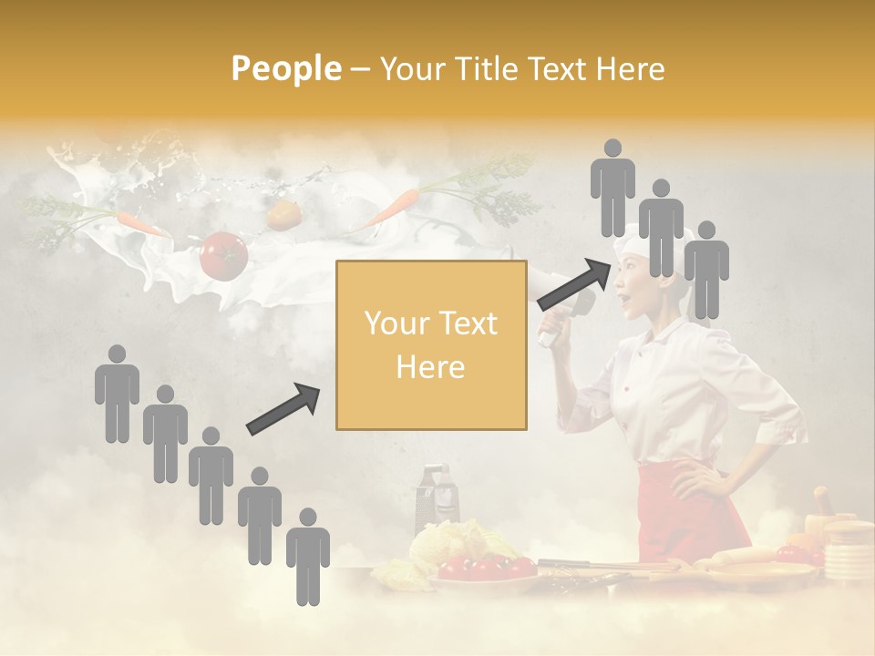 Tasty Knife Hand PowerPoint Template