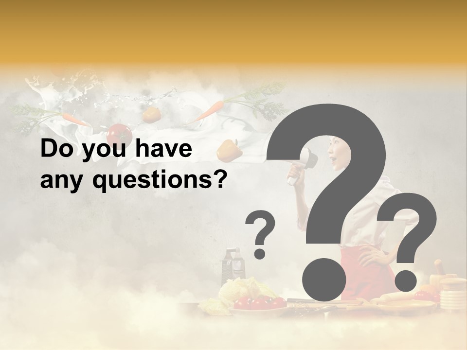 Tasty Knife Hand PowerPoint Template