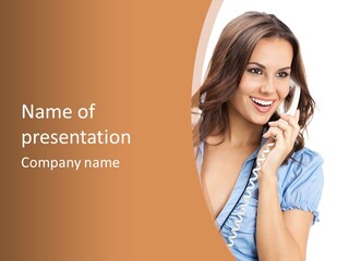 Happy Telecom White PowerPoint Template