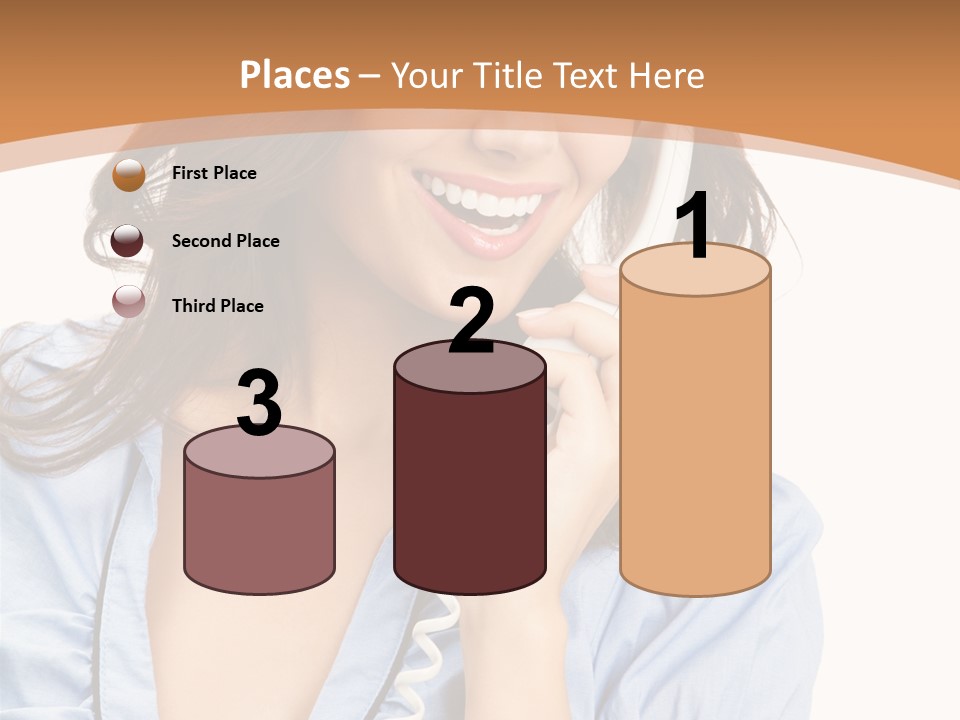 Happy Telecom White PowerPoint Template