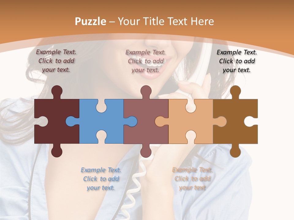 Happy Telecom White PowerPoint Template